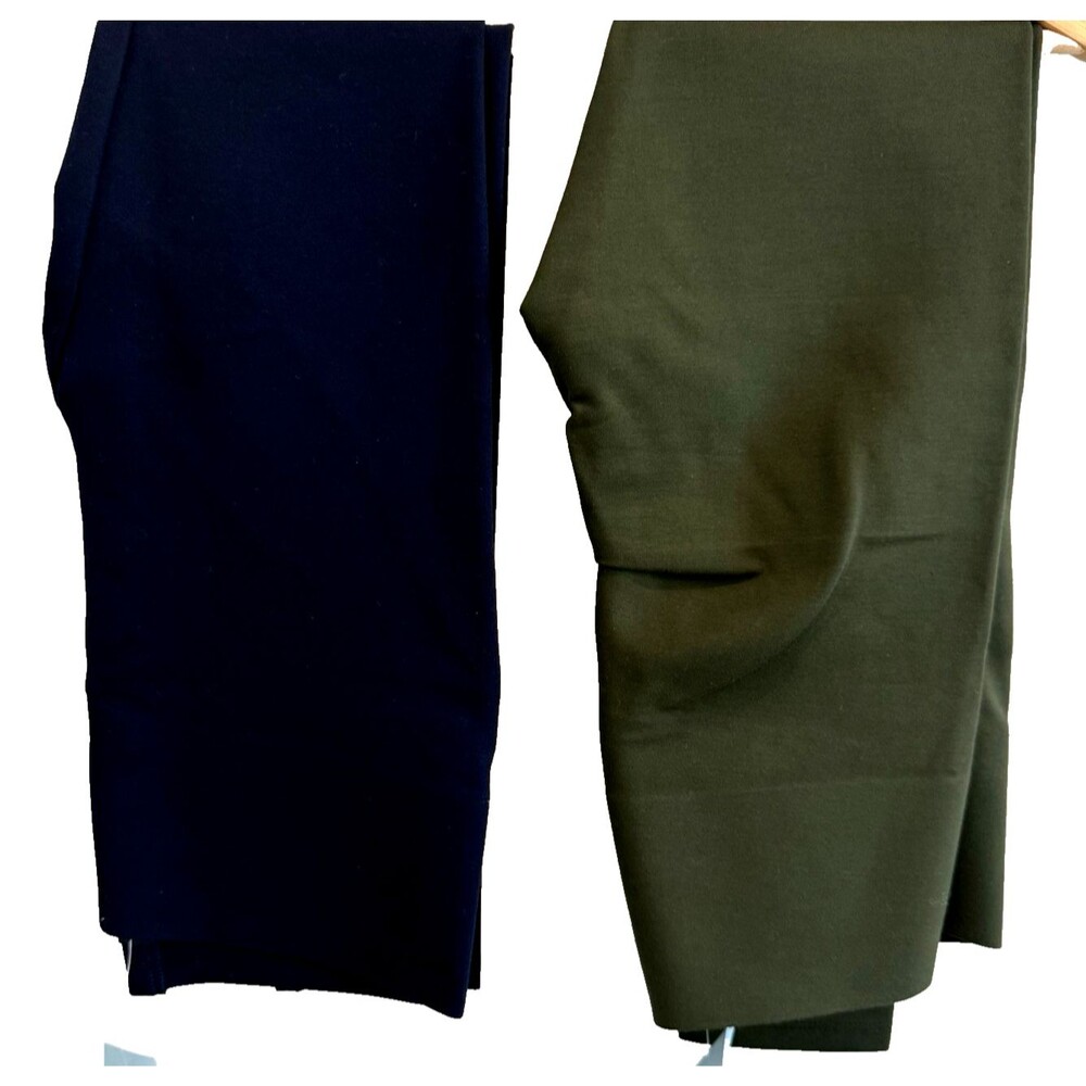 NWT Ann Taylor Loft Sz XXSP Leggings Lot Navy Olive Green Ponte Stretch Ankle